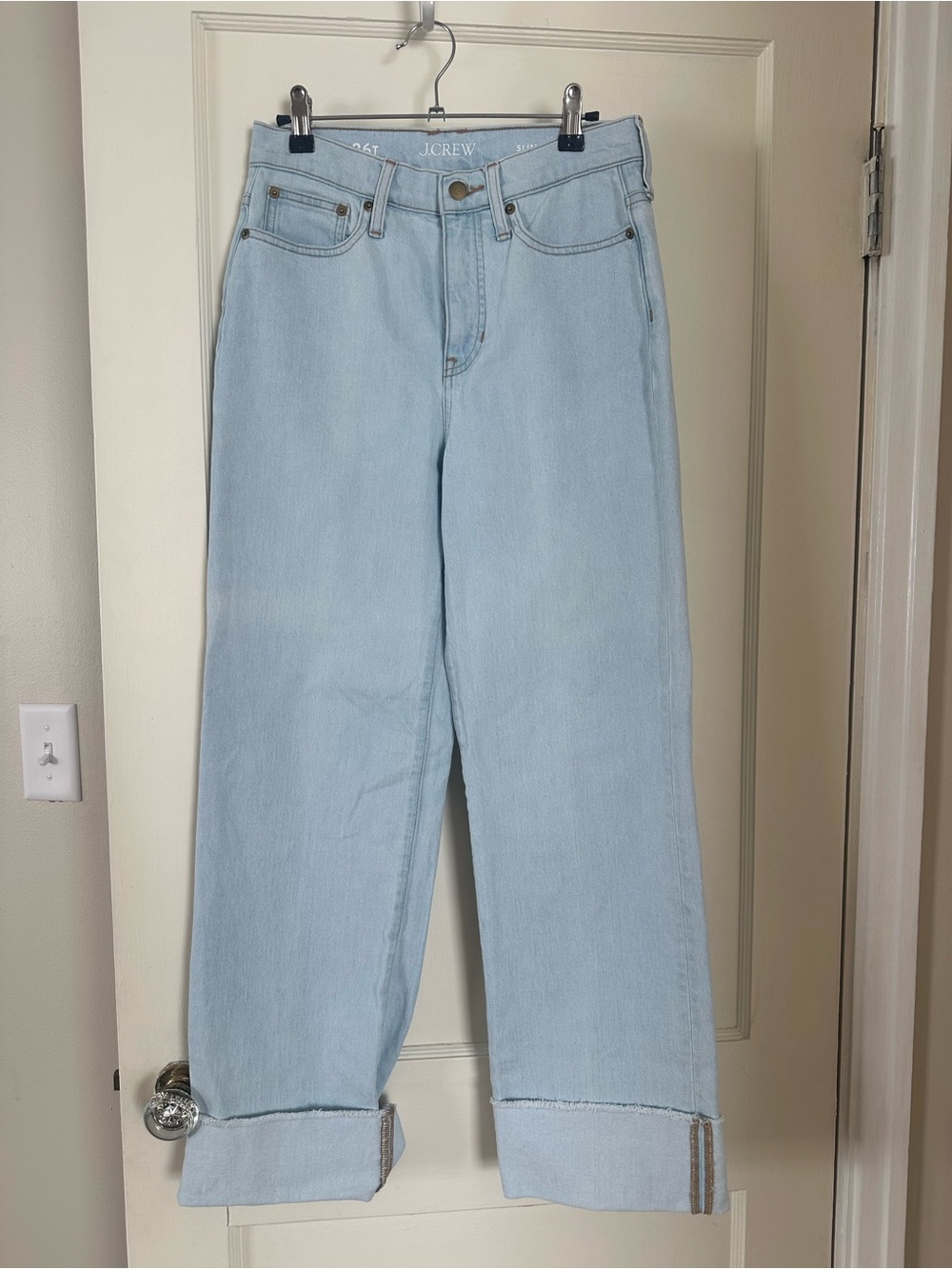 J crew Slim wide leg tall jeans